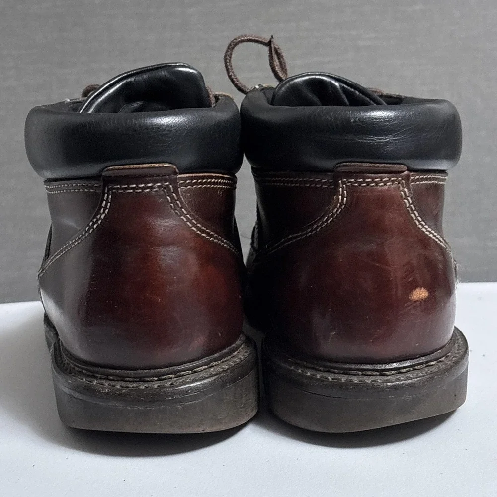 Vibram Gumlite Boots 11.5 AA Brown Moc Toe‎ Lug Leather Work Grunge Chukka
